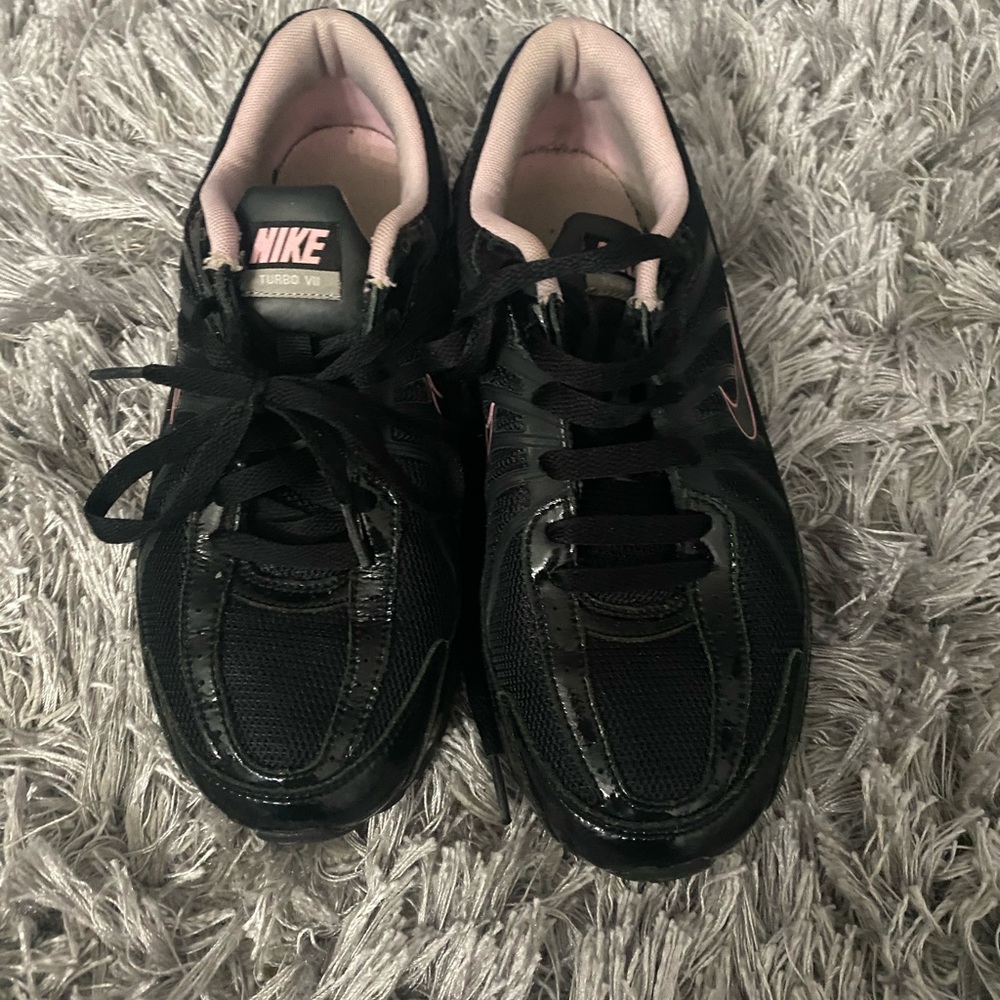 Pink and Black Nike Shox